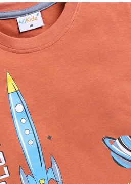 Unisex T-Shirt and Shorts Set
- 4-5 Y, Purple / Orange / Green