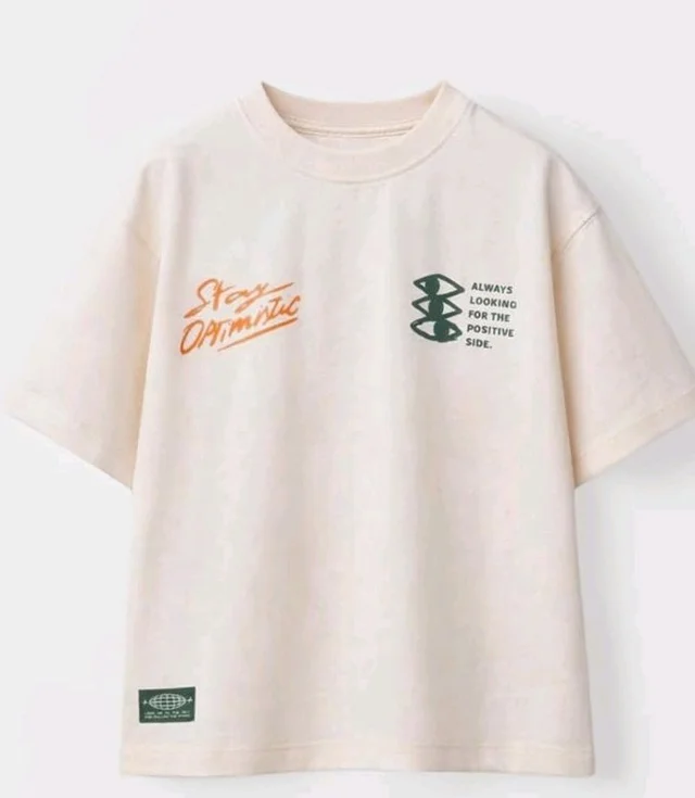 Alan Jones Clothing Boys Oversized Cotton Printed T-Shirt | Round Neck, Short Sleeves, Casual Wear
- 9-10 Y, Invory