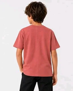 Alan Jones Clothing Boys Oversized Cotton Printed T-Shirt | Round Neck, Short Sleeves, Casual Wear
- 11-12 Y, Rust