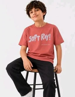 Alan Jones Clothing Boys Oversized Cotton Printed T-Shirt | Round Neck, Short Sleeves, Casual Wear
- 11-12 Y, Rust