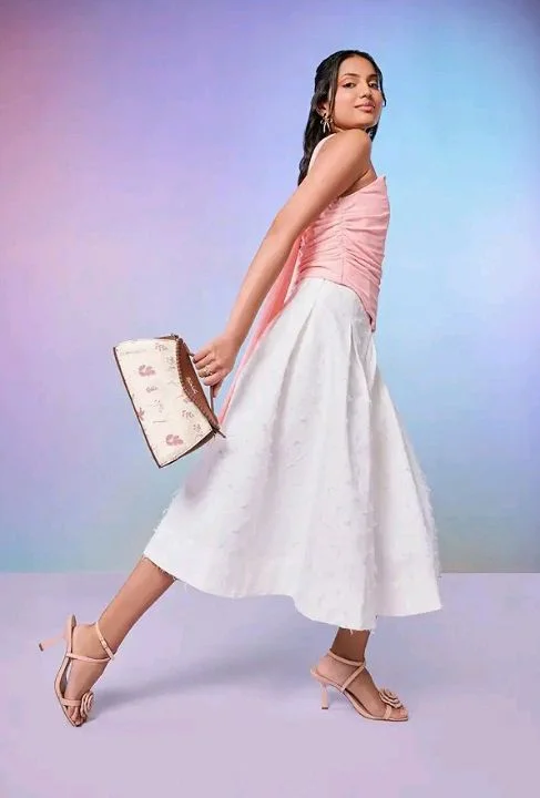 Zouk Saisha Sling Bag for Women – Vegan Leather with Whip-Stitch Detailing & Detachable Silver | Water-Resistant Stylish Purse |