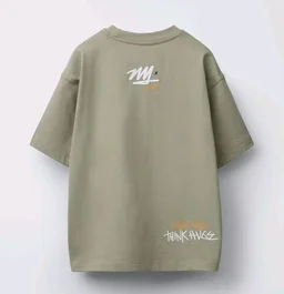 Alan Jones Clothing Boys Oversized Cotton Printed T-Shirt | Round Neck, Short Sleeves, Casual Wear
- 14-16 Y, Rust