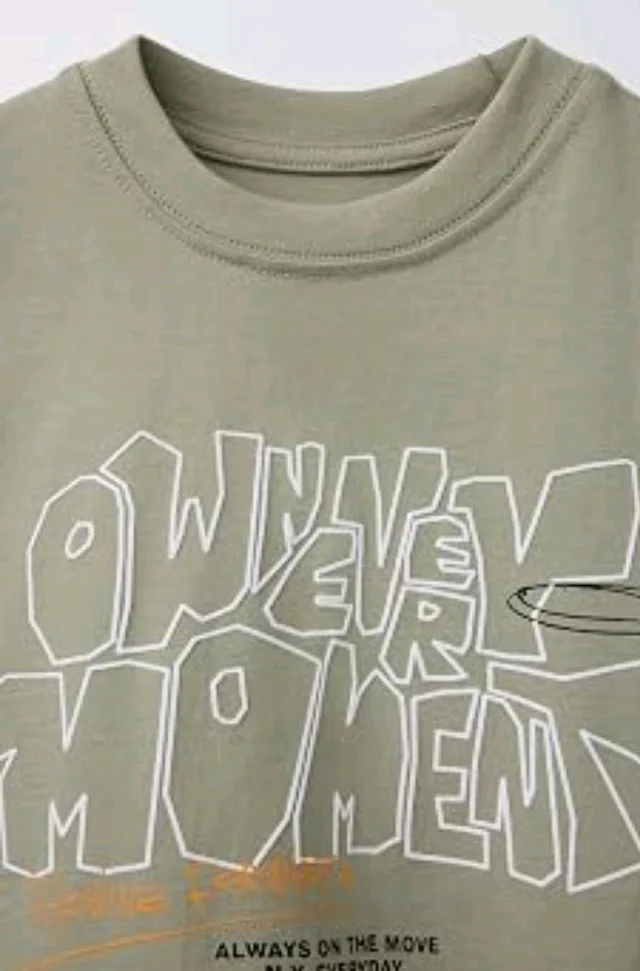 Alan Jones Clothing Boys Oversized Cotton Printed T-Shirt | Round Neck, Short Sleeves, Casual Wear
- 9-10 Y, Light Khaki