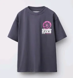 Alan Jones Clothing Boys Oversized Cotton Printed T-Shirt | Round Neck, Short Sleeves, Casual Wear
- 7-8 Y, Dark Purple