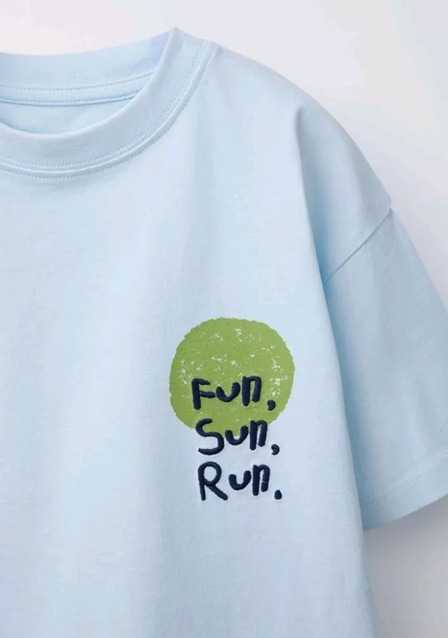 Alan Jones Clothing Boys Oversized Cotton Printed T-Shirt | Round Neck, Short Sleeves, Casual Wear
- 5-6 Y, Sky blue