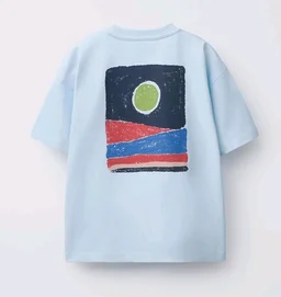 Alan Jones Clothing Boys Oversized Cotton Printed T-Shirt | Round Neck, Short Sleeves, Casual Wear
- 14-16 Y, Sky blue