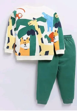 Toonyport Boys & Girls Giraffe Casual Sweatshirt and Jogger (Multicolor)
- 18-24 M, Multicolours