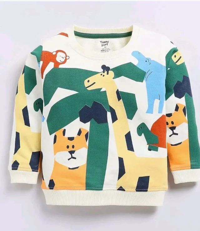 Toonyport Boys & Girls Giraffe Casual Sweatshirt and Jogger (Multicolor)
- 6-12 M, Multicolours