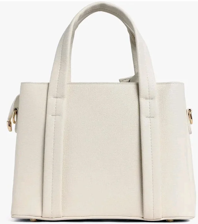 Premium Ivory Chic Edition Urban Luxe Hand & Sling Bag for Women | Stylish PU Leather Tote with Spacious Compartments & Detachable Strap