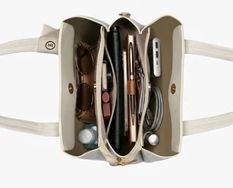 Premium Ivory Chic Edition Urban Luxe Hand & Sling Bag for Women | Stylish PU Leather Tote with Spacious Compartments & Detachable Strap