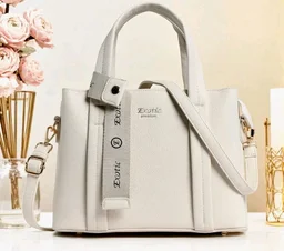 Premium Ivory Chic Edition Urban Luxe Hand & Sling Bag for Women | Stylish PU Leather Tote with Spacious Compartments & Detachable Strap
