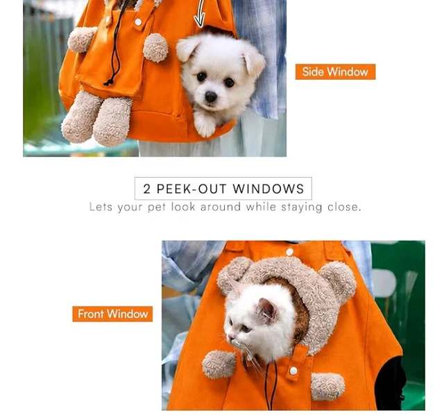 PocketPup Pet Tote Bag for Small Dogs & Cats up to 6.5 kg | Breathable Canvas Pet Carrier | Lightweight Travel Shoulder Tote for Puppies & Cats (Orange)
48%
off