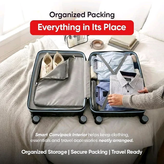 Visit the LAttitude By Provogue Store
4.0 out of 5 stars 117
Core Medium Check-in Suitcase 65cm 24 inch Polypropylene Hard Trolley Bag, 8 Spinner Wheels, Recessed Number Lock, Lightweight Luggage for Men & Women Midnight Black/Arctic Blue
100+ bought in past month