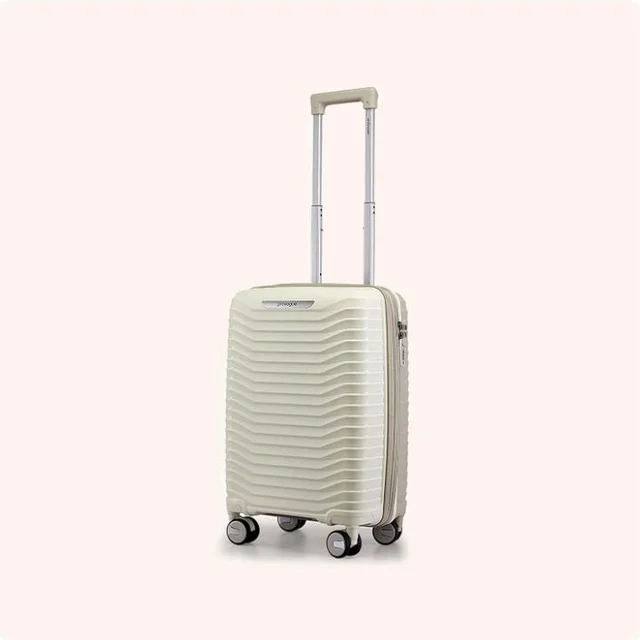 Provogue Coral Hard-Sided PP 55 Cm Suitcase/Cabin Trolley Bag Small| Expandable Space with 8 Wheels Trolley Bags for Travel |Combination Lock|5 Year Warranty (Grey Cloud/Timberwolf Grey)