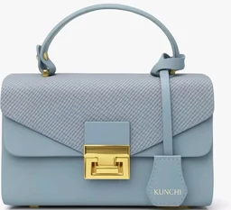 Kunchi CREST Women’s Structured Handbag with Sling Strap | Premium Textured Flap Bag | Elegant Designer Purse for Party, Wedding & Office