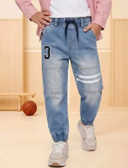 Amazon Brand - Symbol Boys Boys Slim Fit Stretchable Jogger Jeans (Elasticated Waist Band)
- 4-5 Y, Blue 4
