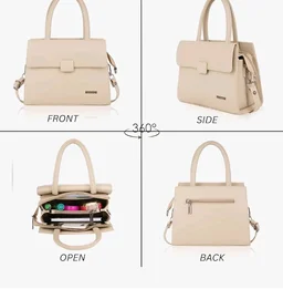 Classy Handbag for Women | Elegant Flap Top Handle Bag | Removable/Adjustable Strap | Smooth Zip Closure | Fashion Ladies Purse for Office, Travel, Shopping & Everyday Use