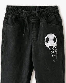 Amazon Brand - Symbol Boys Boys Slim Fit Stretchable Jogger Jeans (Elasticated Waist Band)
- 2-3 Y, Black 10