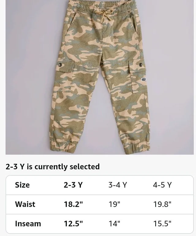 Amazon Brand - Symbol Boy's Cotton Cargo Jogger | Elasticated Waistband and Cuff | Stretchable | Age 2-14 Years
- 8-10 Y, Khaki como