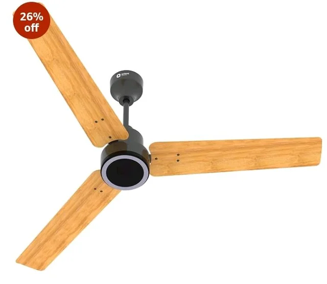 Orient Electric 1200 mm Zeno BLDC | BLDC energy saving ceiling fan with Remote |BEE 5-star rated | Saves up to 50% on electricity bills | 3-year warranty by Orient | Oak Wood, pack of 1 - Oak wood