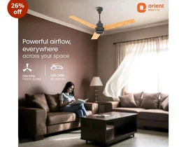 Orient Electric 1200 mm Zeno BLDC | BLDC energy saving ceiling fan with Remote |BEE 5-star rated | Saves up to 50% on electricity bills | 3-year warranty by Orient | Oak Wood, pack of 1 - Oak wood