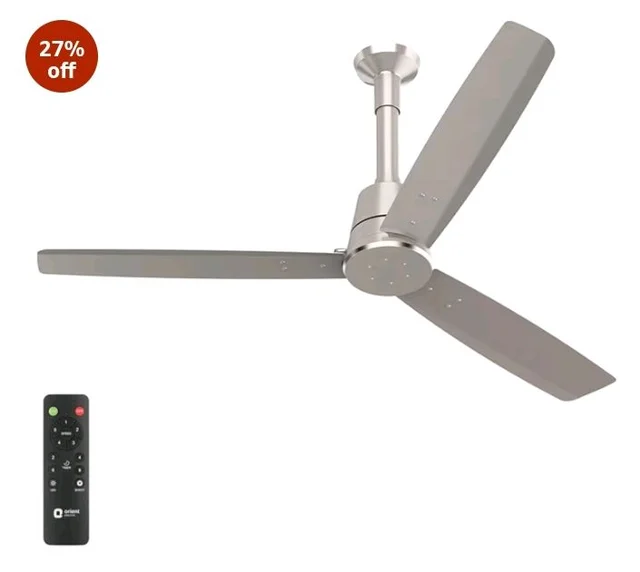Orient Electric Newly Launched 1200 mm Proton BLDC | BLDC energy saving ceiling fan with Remote |BEE 5-star rated | Saves up to 50% on electricity bills | 3 year warranty by Orient | Cream Latte - Cream Latte