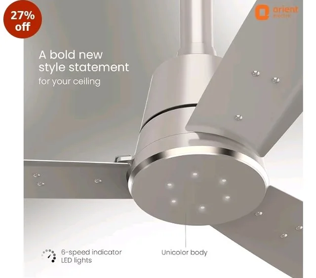 Orient Electric Newly Launched 1200 mm Proton BLDC | BLDC energy saving ceiling fan with Remote |BEE 5-star rated | Saves up to 50% on electricity bills | 3 year warranty by Orient | Cream Latte - Cream Latte