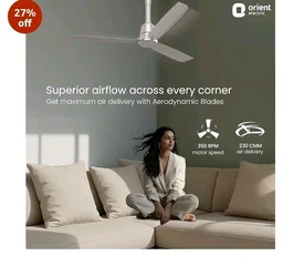 Orient Electric Newly Launched 1200 mm Proton BLDC | BLDC energy saving ceiling fan with Remote |BEE 5-star rated | Saves up to 50% on electricity bills | 3 year warranty by Orient | Cream Latte - Cream Latte