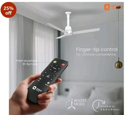 Orient Electric Newly Launched 1200 mm Proton BLDC | BLDC energy saving ceiling fan with Remote |BEE 5-star rated | Saves up to 50% on electricity bills | 3 year warranty by Orient | White - White