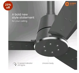 Orient Electric Newly Launched 1200 mm Proton BLDC | BLDC energy saving ceiling fan with Remote |BEE 5-star rated | Saves up to 50% on electricity bills | 3 year warranty by Orient | Daytone Grey - Dayton Grey