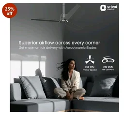 Orient Electric Newly Launched 1200 mm Proton BLDC | BLDC energy saving ceiling fan with Remote |BEE 5-star rated | Saves up to 50% on electricity bills | 3 year warranty by Orient | Daytone Grey - Dayton Grey