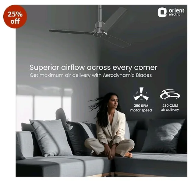 Orient Electric Newly Launched 1200 mm Proton BLDC | BLDC energy saving ceiling fan with Remote |BEE 5-star rated | Saves up to 50% on electricity bills | 3 year warranty by Orient | Daytone Grey - Dayton Grey