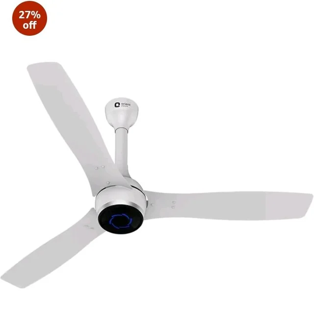 Orient Electric Newly Launched 1200 mm Aeon VC Smart BLDC Ceiling Fan for Home |BEE 5-Star Rated | IOT Enabled & Remote Control | Two-Way Rotation | 5 year warranty by Orient | Pixel White - Pixel White