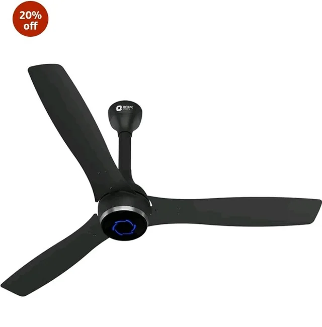Orient Electric Newly Launched 1200 mm Aeon VC Smart BLDC ceiling fan for home |BEE 5-star rated | IOT Enabled & Remote Control | Two-Way Rotation | 5 year warranty by Orient | Cosmos Black - Cosmos Black
