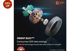 Orient Electric Newly Launched 1200 mm Aeon BLDC PRO, BEE 5-star rated, Anti-Dust Designer Ceiling fan with Remote & 5 yrs Warranty by Orient, Boost mode for High Air Delivery - Platinum Silver - Platinum Silver