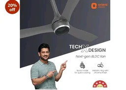 Orient Electric Newly Launched 1200 mm Aeon BLDC PRO, BEE 5-Star Rated, Anti-Dust Designer Ceiling fan with Remote, 5 yrs Warranty by Orient, Boost mode for High Air Delivery - Cloud Grey
20%
off
- Cloud Grey