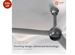 Orient Electric Newly Launched 1200 mm Aeon BLDC PRO, BEE 5-Star Rated, Anti-Dust Designer Ceiling fan with Remote, 5 yrs Warranty by Orient, Boost mode for High Air Delivery - Cloud Grey
20%
off
- Cloud Grey