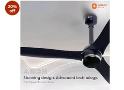 Orient Electric Newly Launched 1200 mm Aeon BLDC PRO, BEE 5-star rated, Anti-Dust Designer Ceiling fan with Remote & 5 yrs Warranty by Orient, Boost mode for High Air Delivery - Knight Blue - Knight Blue