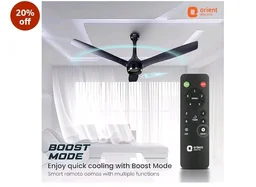Orient Electric Newly Launched 1200 mm Aeon BLDC PRO, BEE 5-star rated, Anti-Dust Designer Ceiling fan with Remote & 5 yrs Warranty by Orient, Boost mode for High Air Delivery - Knight Blue - Knight Blue
