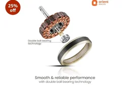 Orient Electric 1200 mm Apex Prime| 5 Years Warranty by Orient | 350 RPM Motor Speed | BEE 1-Star Rated Energy Efficient Fan| Rust-Proof Aluminium Blades| Ceiling fan for home| Smoke Brown, Pack of 1 - Smoke Brown