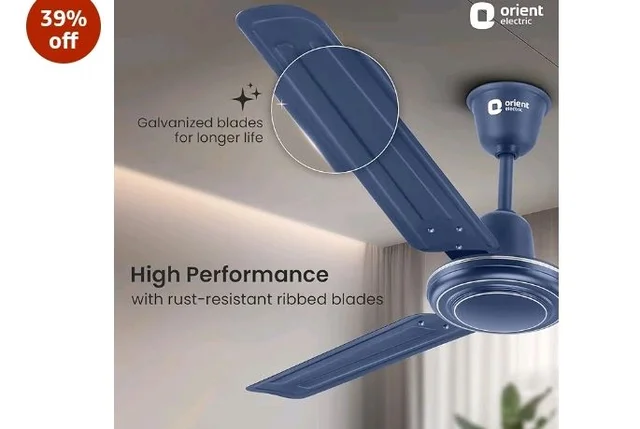 Orient Electric Apex-FX 1200mm Ceiling Fan for Home| BEE 1 Star Rated Energy Efficient Fan| Rust Resistant | Strong and Powerful Motor | 2 Years Warranty by Orient | Blue - Pack of 1
1K+ bought in past month - Blue