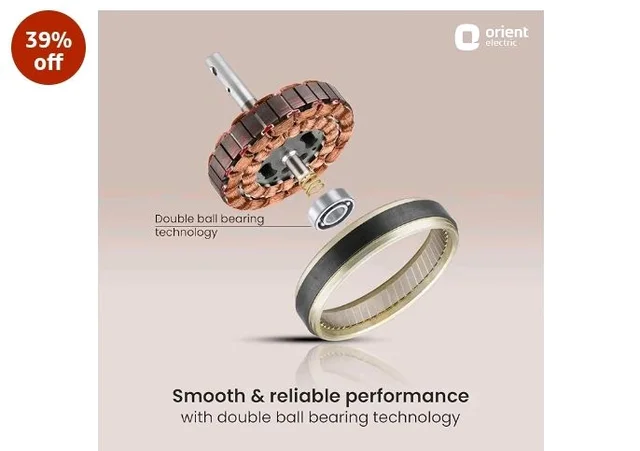 Orient Electric Apex-FX 1200mm Ceiling Fan for Home| BEE 1 Star Rated Energy Efficient Fan| Rust Resistant | Strong and Powerful Motor | 2 Years Warranty by Orient | White - Pack of 1 - White