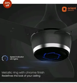 Orient Electric Newly Launched 1200 mm Aeon VC Smart BLDC ceiling fan for home |BEE 5-star rated | IOT Enabled & Remote Control | Two-Way Rotation | 5 year warranty by Orient | Cosmos Black - Cosmos Black