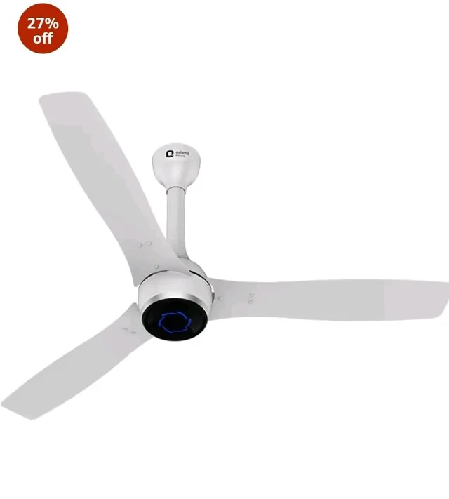 Orient Electric Newly Launched 1200 mm Aeon VC Smart BLDC Ceiling Fan for Home |BEE 5-Star Rated | IOT Enabled & Remote Control | Two-Way Rotation | 5 year warranty by Orient | Pixel White - Pixel White