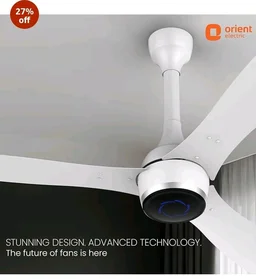Orient Electric Newly Launched 1200 mm Aeon VC Smart BLDC Ceiling Fan for Home |BEE 5-Star Rated | IOT Enabled & Remote Control | Two-Way Rotation | 5 year warranty by Orient | Pixel White - Pixel White