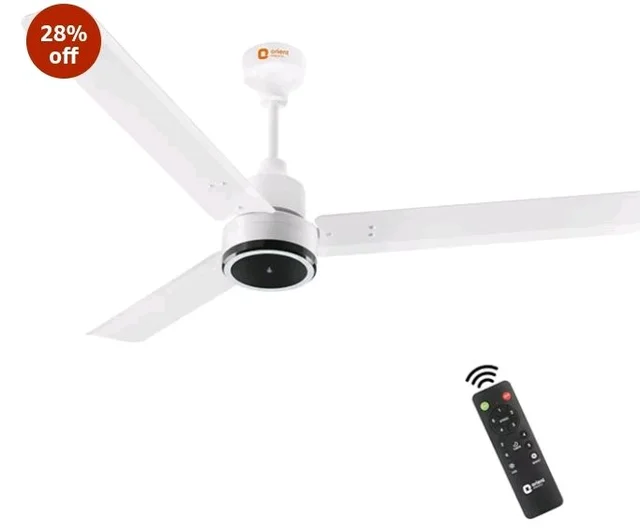 Orient Electric 1200 mm Zeno BLDC | BLDC energy saving ceiling fan with Remote |BEE 5-star rated | Saves up to 50% on electricity bills | 3-year warranty by Orient | White, pack of 1 - White