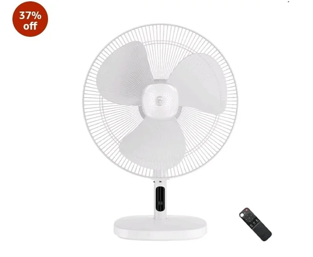 atomberg Renesa 400mm Table Fan | Ideal for Home & Office | Silent BLDC | high Air Delivery | 6 Speeds | 35W | Remote with Oscillation, Timer, Sleep | Easy to clean | 2 Years Warranty (Snow White) - Snow White