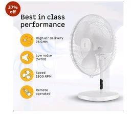 atomberg Renesa 400mm Table Fan | Ideal for Home & Office | Silent BLDC | high Air Delivery | 6 Speeds | 35W | Remote with Oscillation, Timer, Sleep | Easy to clean | 2 Years Warranty (Snow White) - Snow White