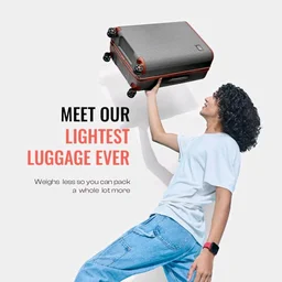 rban Jungle by Safari, The Lumolite Light Weight Cabin (55cm) Trolley, 40L Capacity Hard Sided Polycarbonate Small Suitcase,TSA Approved Lock, 8 Silent Wheels (Grey)