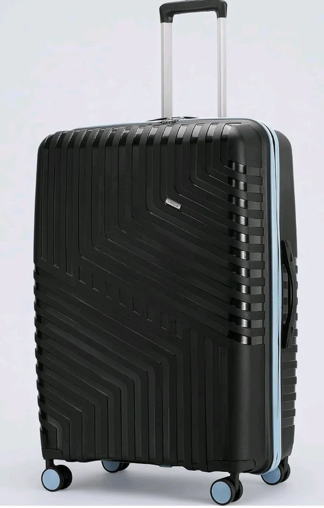 Core Medium Check-in Suitcase 65cm 24 inch Polypropylene Hard Trolley Bag, 8 Spinner Wheels, Recessed Number Lock, Lightweight Luggage for Men & Women Midnight Black/Arctic Blue
100+ bought in past month
